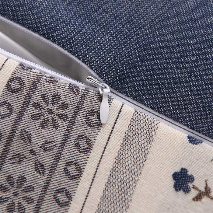 91家纺网 家纺一手货源 找家纺 织布人 2025新款全棉棉麻流梳花边全荞麦壳枕头成人家用学生助睡眠硬枕芯 棉麻流梳花边枕-蓝 色