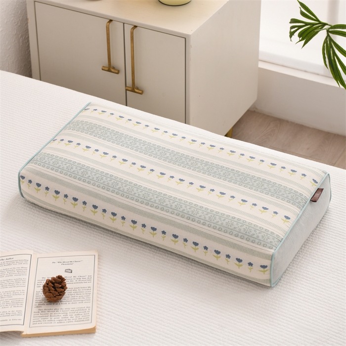 91家纺网 家纺一手货源 找家纺 （总）织布人 2025新款全棉棉麻立体碎花全荞麦壳枕头成人家用学生助睡眠硬枕芯