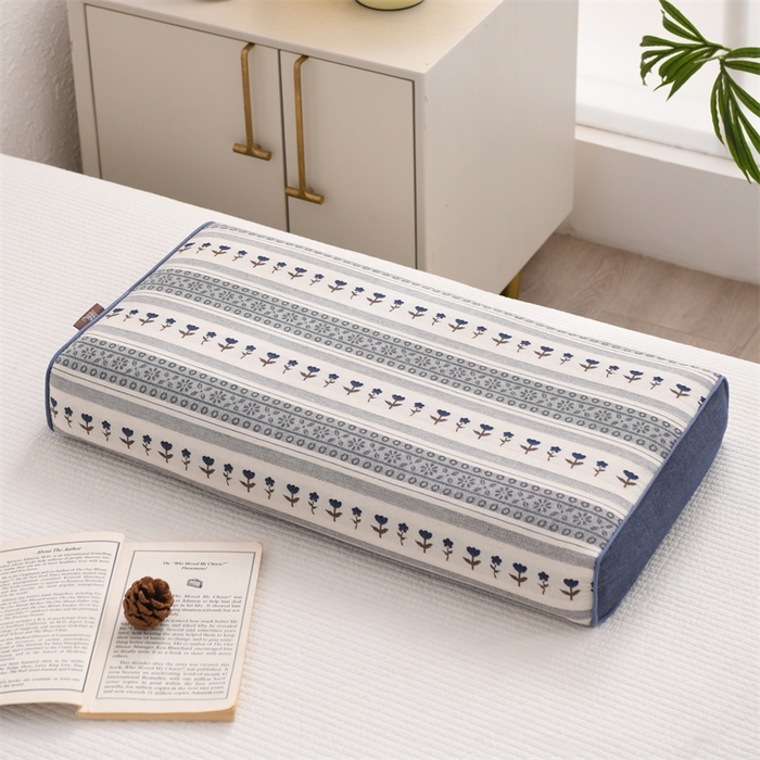 91家纺网 家纺一手货源 找家纺 （总）织布人 2025新款全棉棉麻立体碎花全荞麦壳枕头成人家用学生助睡眠硬枕芯