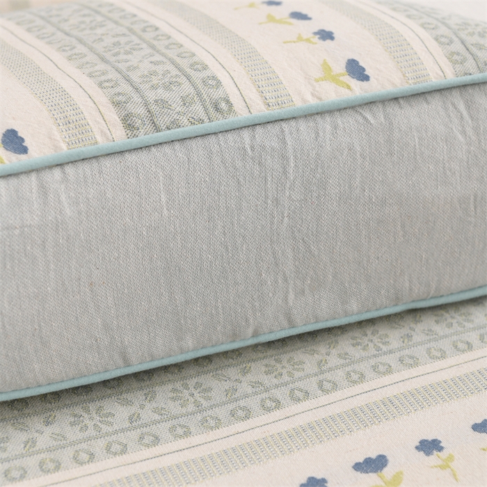 91家纺网 家纺一手货源 找家纺 织布人 2025新款全棉棉麻立体碎花全荞麦壳枕头成人家用学生助睡眠硬枕芯 棉麻立体小清新枕-浅绿