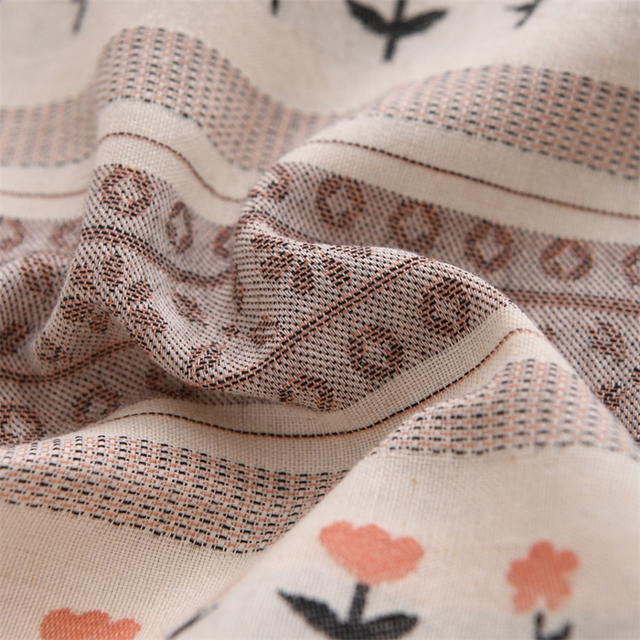 91家纺网 家纺一手货源 找家纺 织布人 2025新款全棉棉麻立体碎花全荞麦壳枕头成人家用学生助睡眠硬枕芯 棉麻立体小清新枕-粉色