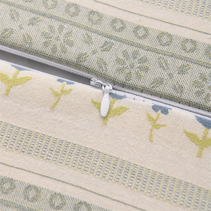 91家纺网 家纺一手货源 找家纺 织布人 2025新款全棉棉麻立体碎花全荞麦壳枕头成人家用学生助睡眠硬枕芯 棉麻立体小清新枕-浅绿