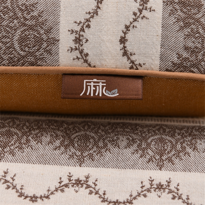 91家纺网 家纺一手货源 找家纺 织布人 2025新款全棉棉麻立体碎花全荞麦壳枕头成人家用学生助睡眠硬枕芯 棉麻立体小清新枕-浅咖