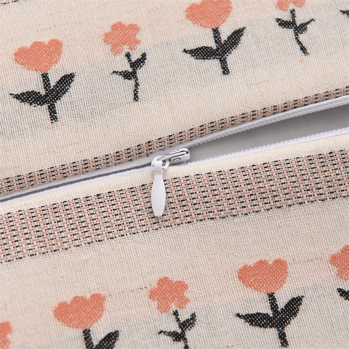 91家纺网 家纺一手货源 找家纺 织布人 2025新款全棉棉麻立体碎花全荞麦壳枕头成人家用学生助睡眠硬枕芯 棉麻立体小清新枕-粉色