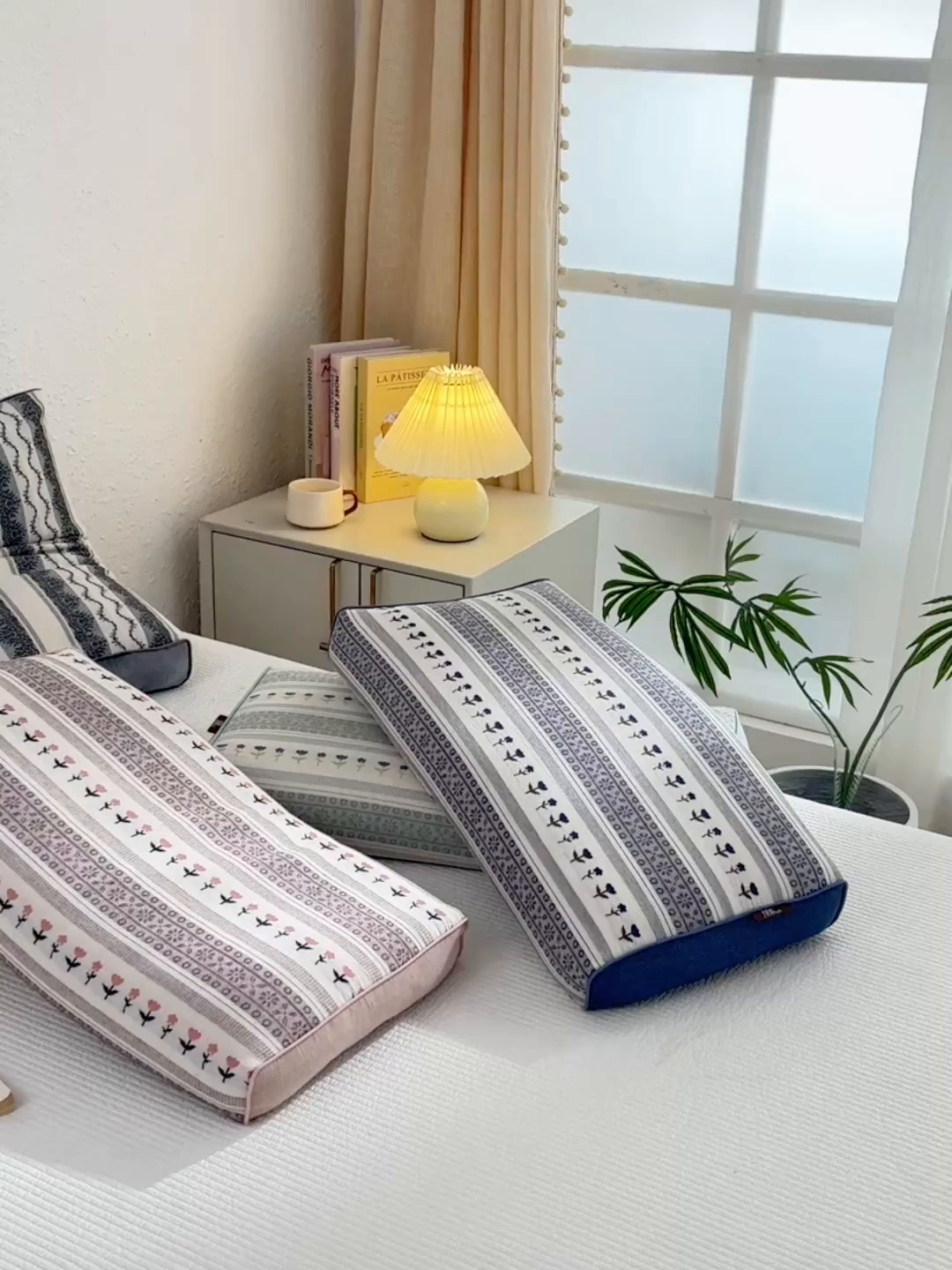 91家纺网 家纺一手货源 找家纺 （总）织布人 2025新款全棉棉麻立体碎花全荞麦壳枕头成人家用学生助睡眠硬枕芯