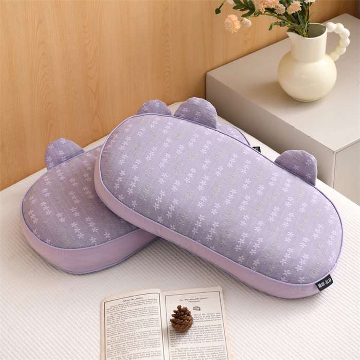 91家纺网 家纺一手货源 找家纺 织布人 2025新款荞麦枕全棉双层纱碎花全荞麦枕头成人家用学生助睡眠枕芯 全棉碎花熊猫枕-紫色