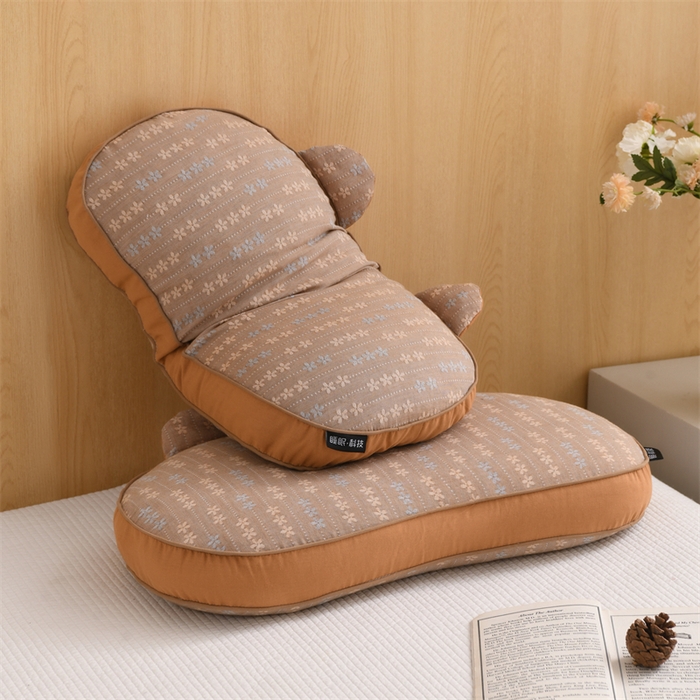 91家纺网 家纺一手货源 找家纺 织布人 2025新款荞麦枕全棉双层纱碎花全荞麦枕头成人家用学生助睡眠枕芯 全棉碎花熊猫枕-咖色