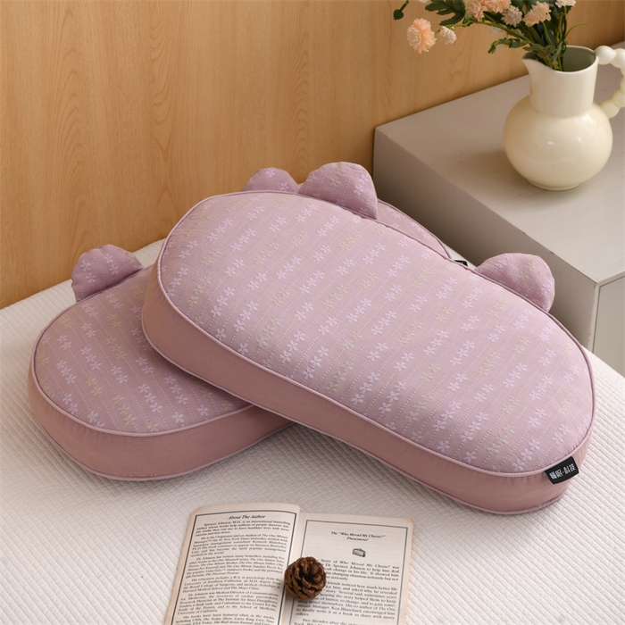 91家纺网 家纺一手货源 找家纺 织布人 2025新款荞麦枕全棉双层纱碎花全荞麦枕头成人家用学生助睡眠枕芯 全棉碎花熊猫枕-粉色