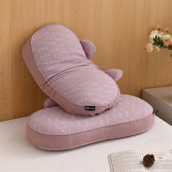 91家纺网 家纺一手货源 找家纺 织布人 2025新款荞麦枕全棉双层纱碎花全荞麦枕头成人家用学生助睡眠枕芯 全棉碎花熊猫枕-粉色