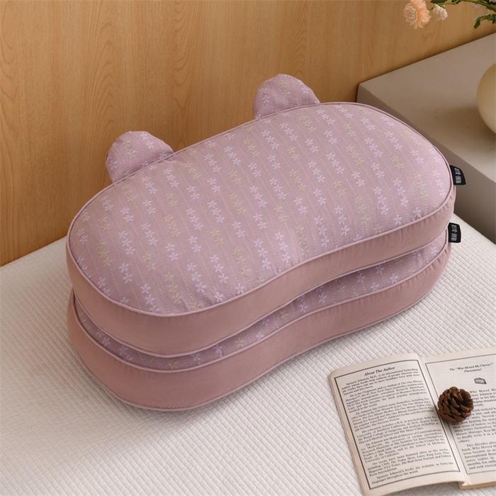 91家纺网 家纺一手货源 找家纺 织布人 2025新款荞麦枕全棉双层纱碎花全荞麦枕头成人家用学生助睡眠枕芯 全棉碎花熊猫枕-粉色