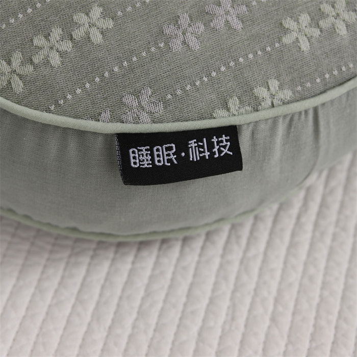 91家纺网 家纺一手货源 找家纺 织布人 2025新款荞麦枕全棉双层纱碎花全荞麦枕头成人家用学生助睡眠枕芯 全棉碎花熊猫枕-蓝灰