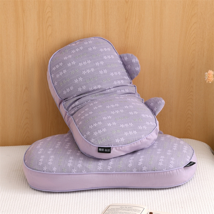 91家纺网 家纺一手货源 找家纺 织布人 2025新款荞麦枕全棉双层纱碎花全荞麦枕头成人家用学生助睡眠枕芯 全棉碎花熊猫枕-紫色