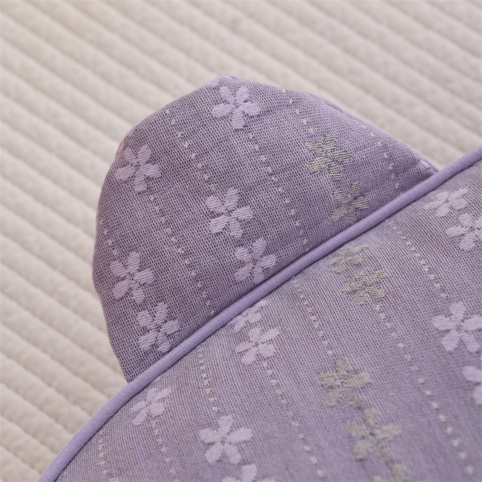 91家纺网 家纺一手货源 找家纺 织布人 2025新款荞麦枕全棉双层纱碎花全荞麦枕头成人家用学生助睡眠枕芯 全棉碎花熊猫枕-紫色