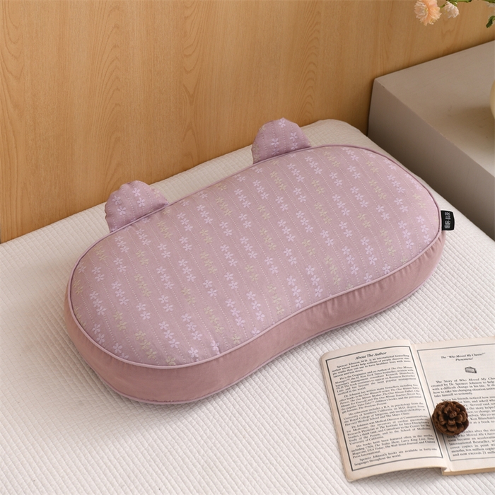 91家纺网 家纺一手货源 找家纺 织布人 2025新款荞麦枕全棉双层纱碎花全荞麦枕头成人家用学生助睡眠枕芯 全棉碎花熊猫枕-粉色