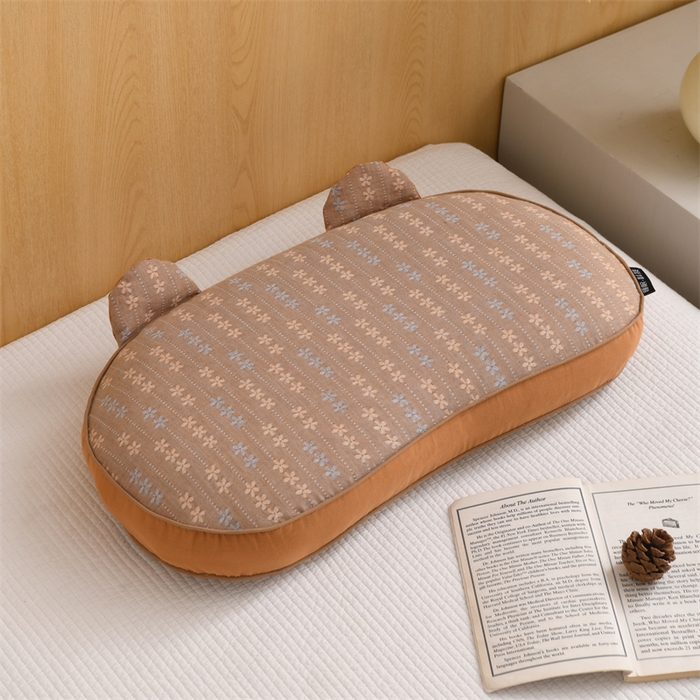 91家纺网 家纺一手货源 找家纺 织布人 2025新款荞麦枕全棉双层纱碎花全荞麦枕头成人家用学生助睡眠枕芯 全棉碎花熊猫枕-咖色