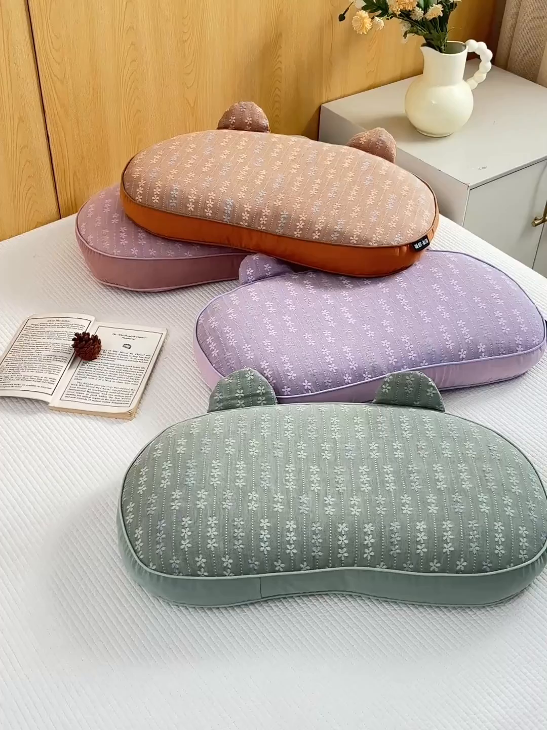 91家纺网 家纺一手货源 找家纺 （总）织布人 2025新款荞麦枕全棉双层纱碎花全荞麦枕头成人家用学生助睡眠枕芯