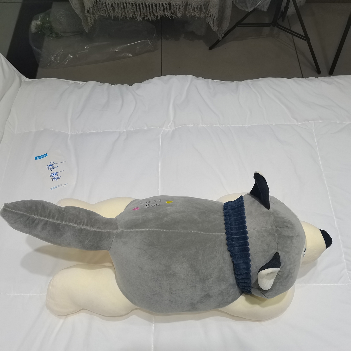 91家纺网 家纺一手货源 找家纺 安力森/诚臻酒店用品 2025新款软萌动物毛绒公仔合集 大象 / 哈士奇 / 小熊玩偶 床上抱枕枕头礼物 哈士奇