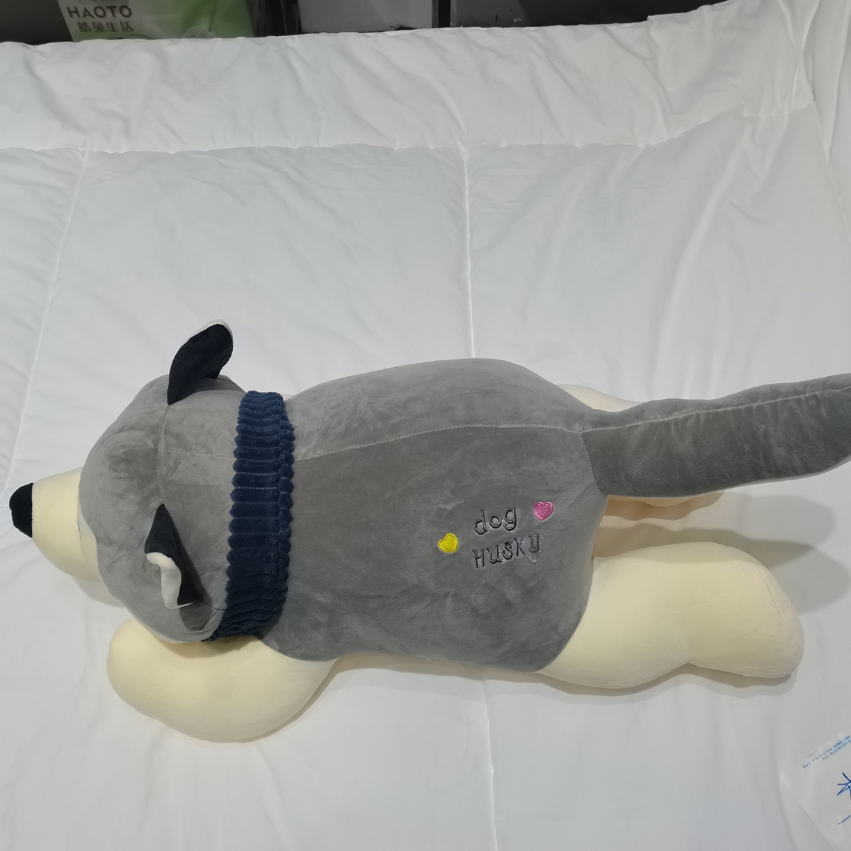 91家纺网 家纺一手货源 找家纺 安力森/诚臻酒店用品 2025新款软萌动物毛绒公仔合集 大象 / 哈士奇 / 小熊玩偶 床上抱枕枕头礼物 哈士奇