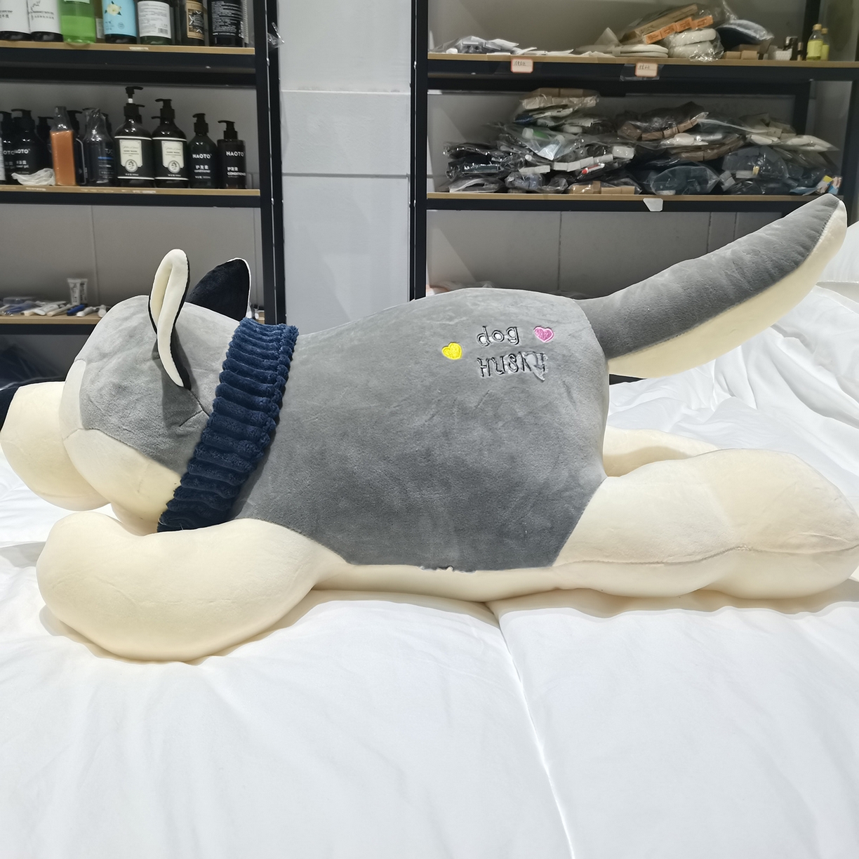 安力森/诚臻酒店用品 2025新款软萌动物毛绒公仔合集 大象 / 哈士奇 / 小熊玩偶 床上抱枕枕头礼物 哈士奇