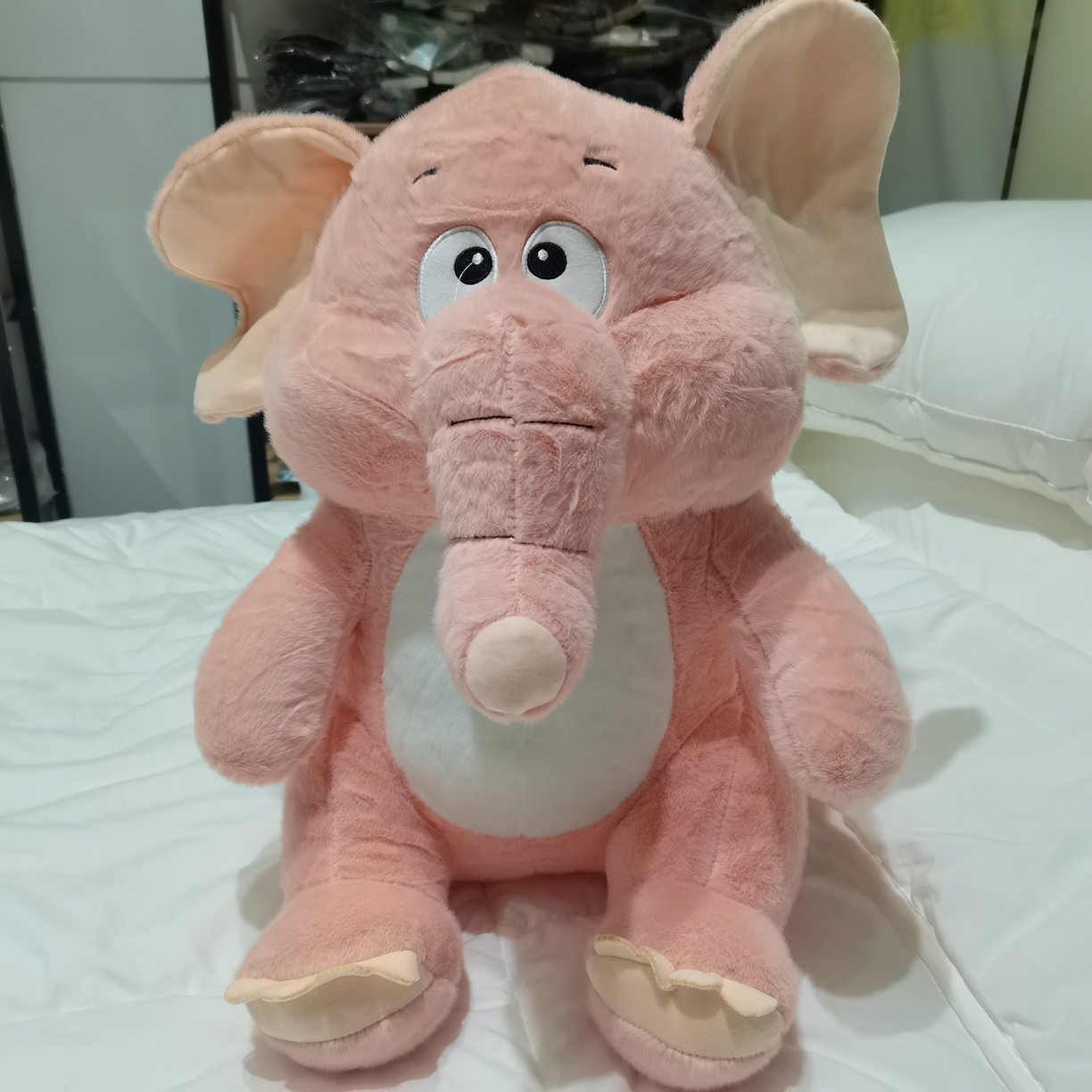 安力森/诚臻酒店用品 2025新款软萌动物毛绒公仔合集 大象 / 哈士奇 / 小熊玩偶 床上抱枕枕头礼物 大象粉