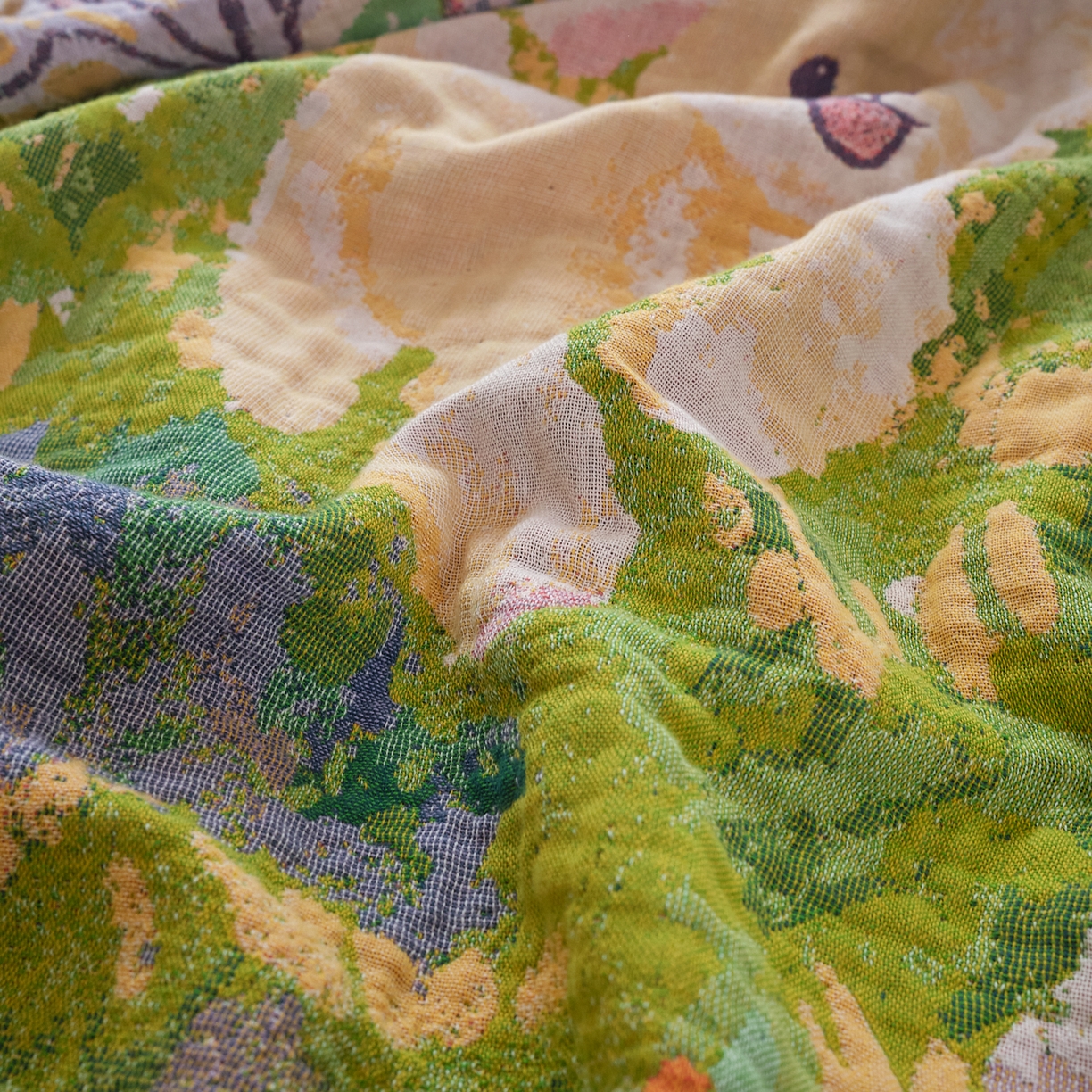 91家纺网 家纺一手货源 找家纺 沐瑟家纺 2025新款卡通A类全棉四层纱布浴巾加大毛巾-第二组 泰迪童话 80*160cm浴巾/条