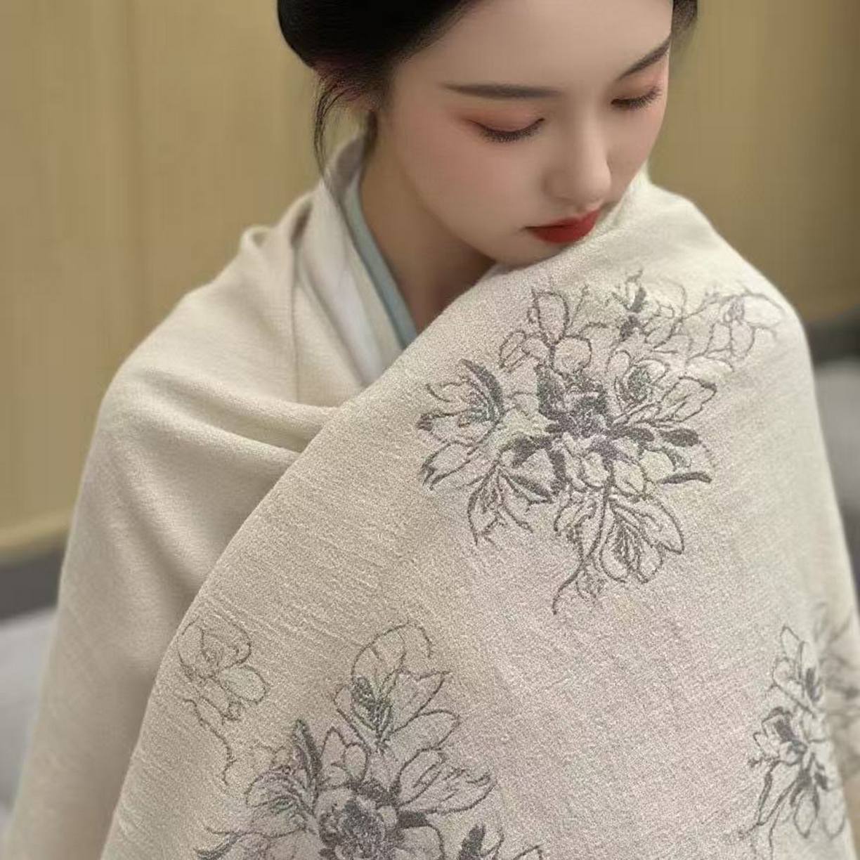 91家纺网 家纺一手货源 找家纺 （总）一隅花田 2025新款纱布多功能披肩浴巾