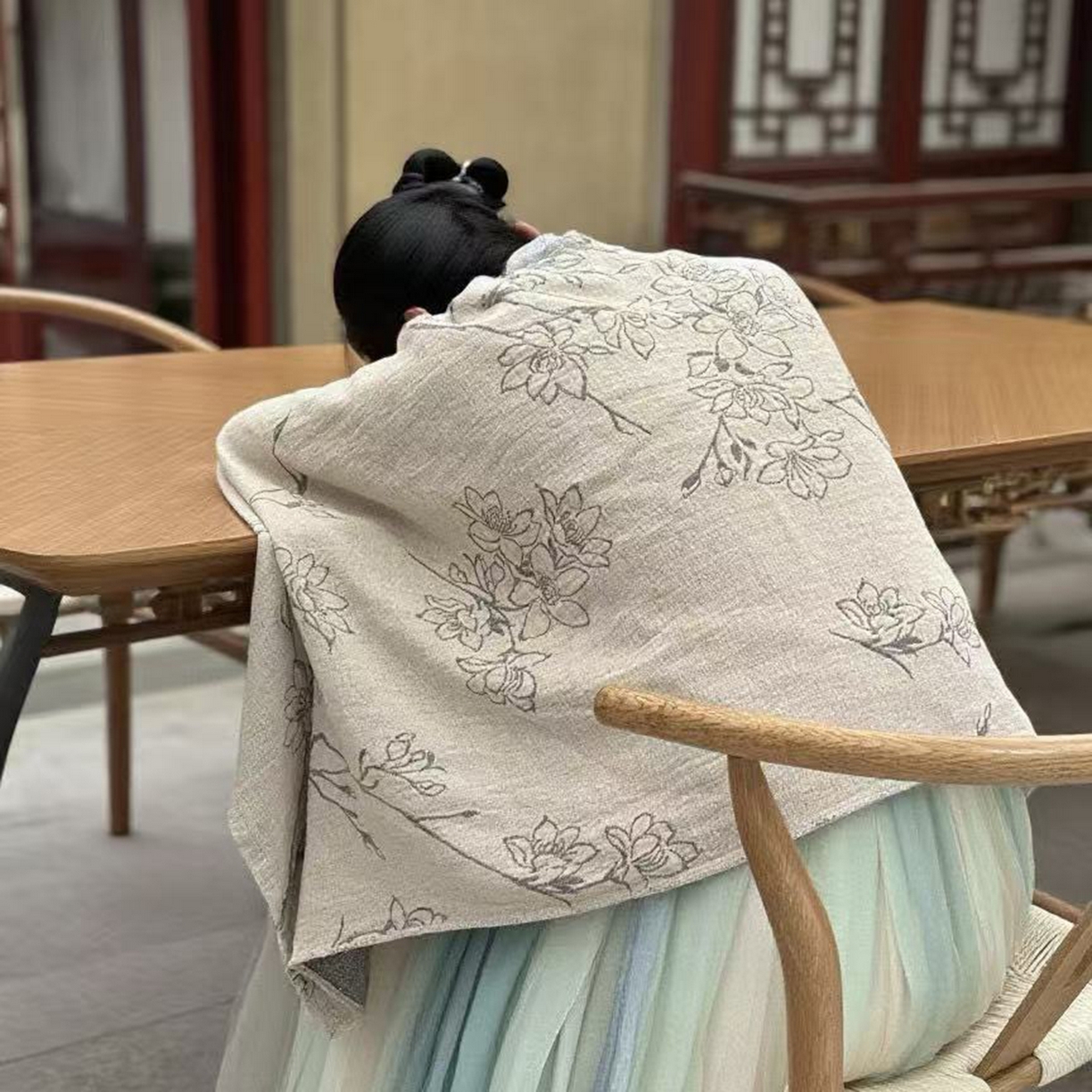 91家纺网 家纺一手货源 找家纺 （总）一隅花田 2025新款纱布多功能披肩浴巾