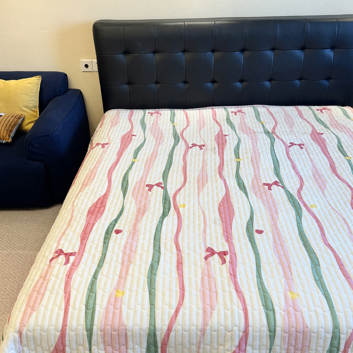 一隅花田 2025新款牛奶绒床盖 夏日