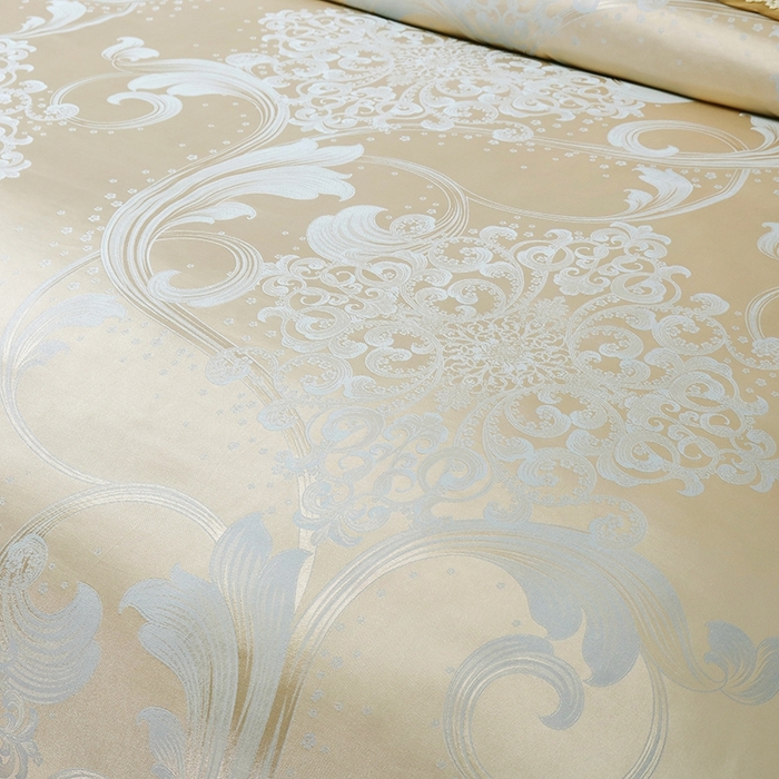 91家纺网 家纺一手货源 找家纺 OL家纺 2025新款亲肤丝加棉提花四件套 巴黎舞曲-兰金