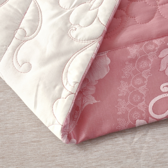 91家纺网 家纺一手货源 找家纺 OL家纺 2025新款亲肤丝加棉提花四件套 璀璨年华-西瓜红