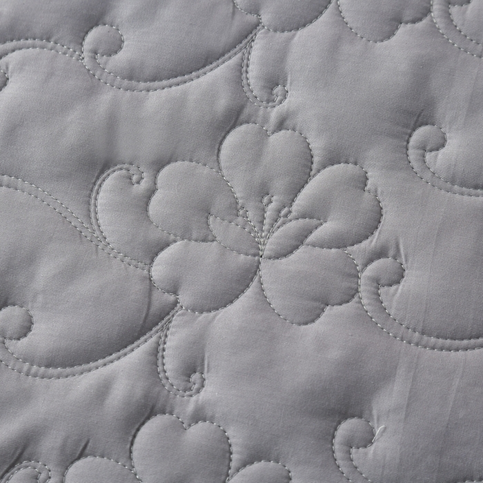 91家纺网 家纺一手货源 找家纺 OL家纺 2025新款亲肤丝加棉提花四件套 费列罗-金灰