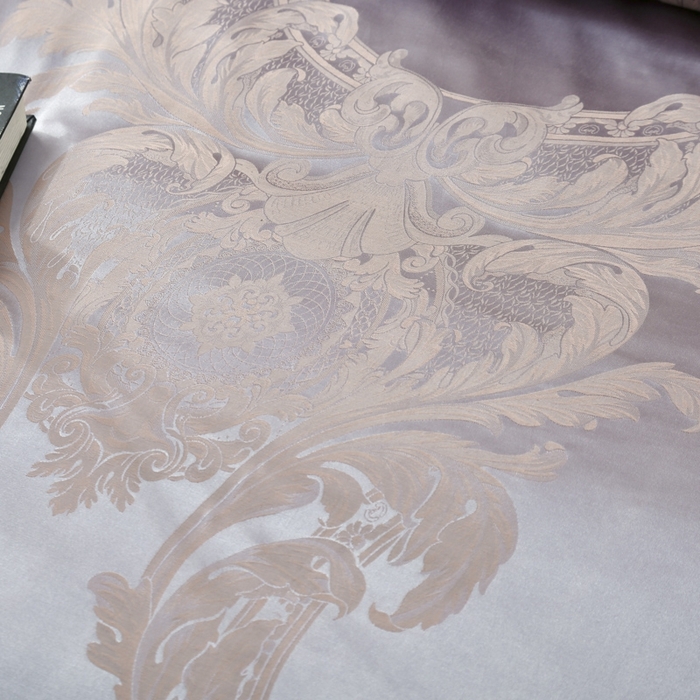 91家纺网 家纺一手货源 找家纺 OL家纺 2025新款亲肤丝加棉提花四件套 费列罗-金灰