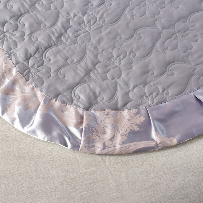 91家纺网 家纺一手货源 找家纺 OL家纺 2025新款亲肤丝加棉提花四件套 费列罗-金灰