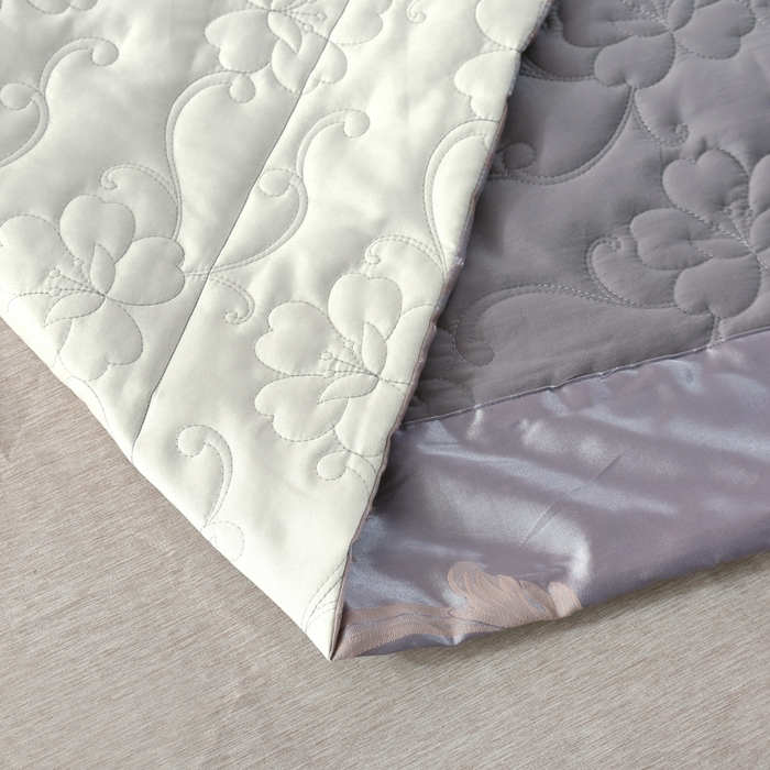 91家纺网 家纺一手货源 找家纺 OL家纺 2025新款亲肤丝加棉提花四件套 费列罗-金灰