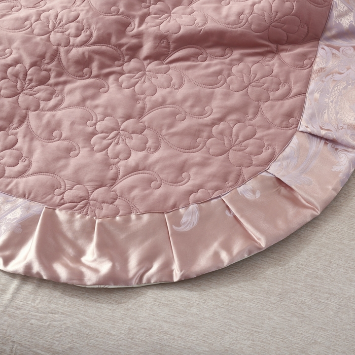 91家纺网 家纺一手货源 找家纺 OL家纺 2025新款亲肤丝加棉提花四件套 费列罗-兰豆沙