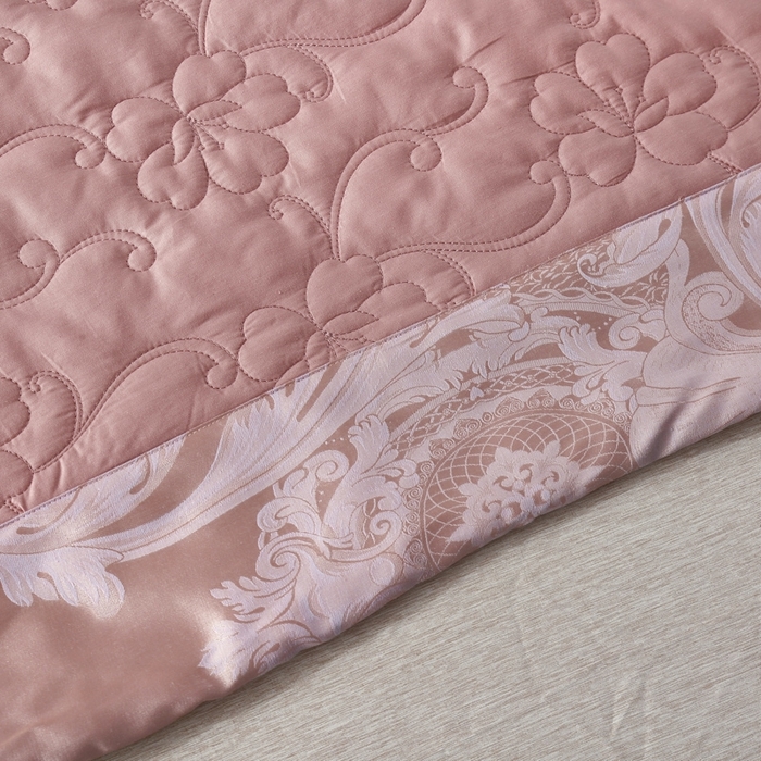 91家纺网 家纺一手货源 找家纺 OL家纺 2025新款亲肤丝加棉提花四件套 费列罗-兰豆沙