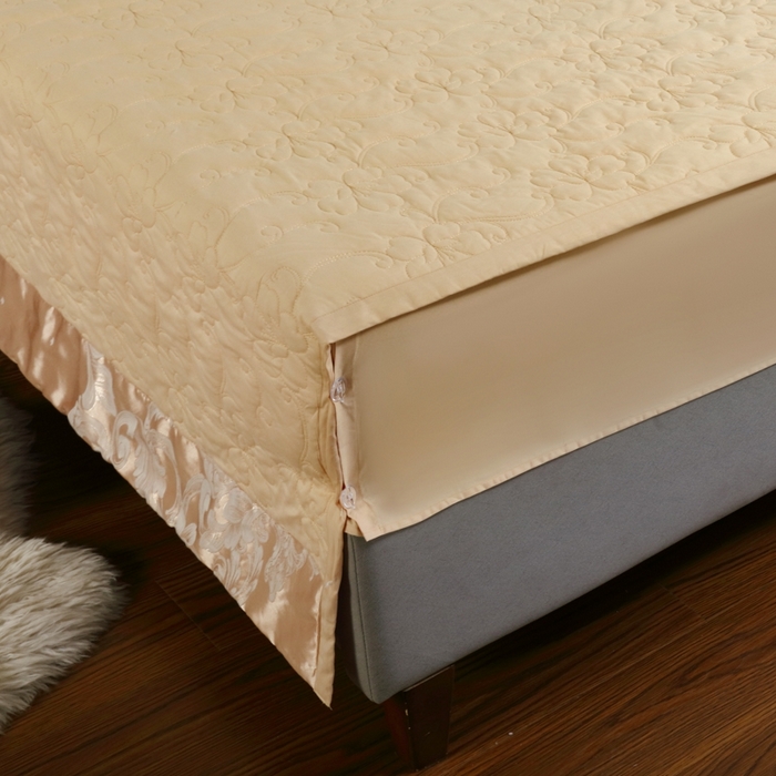 91家纺网 家纺一手货源 找家纺 OL家纺 2025新款亲肤丝加棉提花四件套 贵族豪情-奶咖