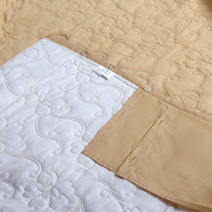 91家纺网 家纺一手货源 找家纺 OL家纺 2025新款亲肤丝加棉提花四件套 贵族豪情-奶咖