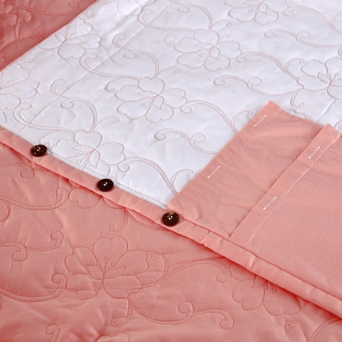 91家纺网 家纺一手货源 找家纺 OL家纺 2025新款亲肤丝加棉提花四件套 花语寻梦-粉玉