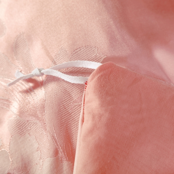 91家纺网 家纺一手货源 找家纺 OL家纺 2025新款亲肤丝加棉提花四件套 花语寻梦-粉玉