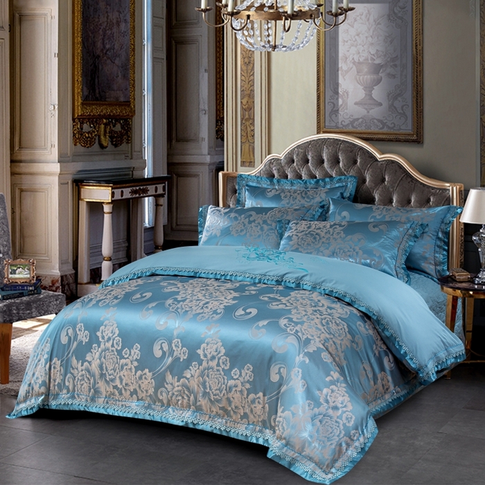 91家纺网 家纺一手货源 找家纺 OL家纺 2025新款亲肤丝加棉提花四件套 花悦怡情-炫兰