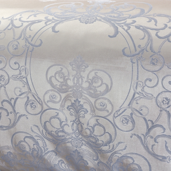 91家纺网 家纺一手货源 找家纺 OL家纺 2025新款亲肤丝加棉提花四件套 华丽盛典-卡其灰