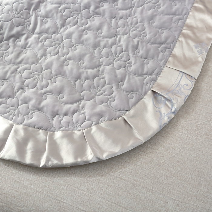 91家纺网 家纺一手货源 找家纺 OL家纺 2025新款亲肤丝加棉提花四件套 华丽盛典-卡其灰