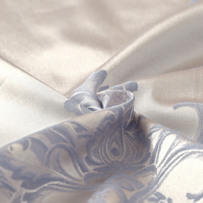 91家纺网 家纺一手货源 找家纺 OL家纺 2025新款亲肤丝加棉提花四件套 华丽盛典-卡其灰