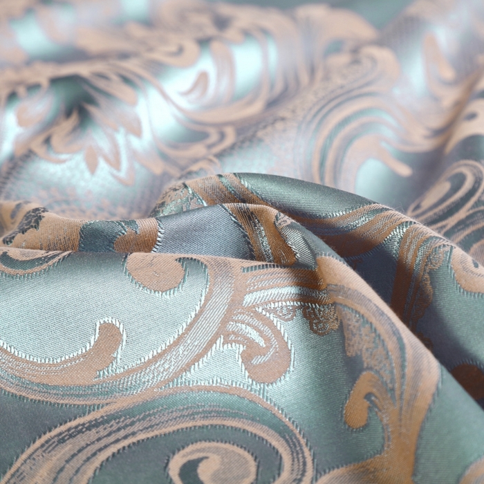 91家纺网 家纺一手货源 找家纺 OL家纺 2025新款亲肤丝加棉提花四件套 喀秋莎-灰绿