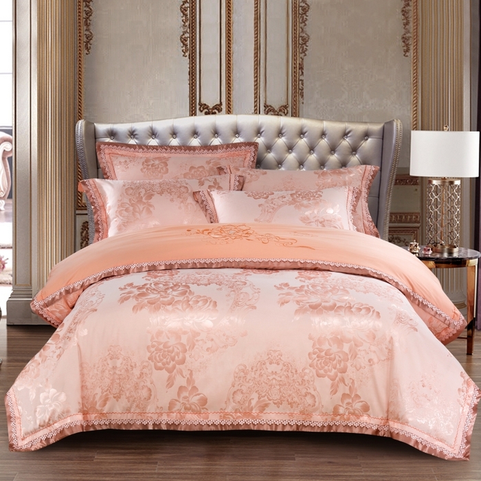 OL家纺 2025新款亲肤丝加棉提花四件套 蜜月花期-象牙玉