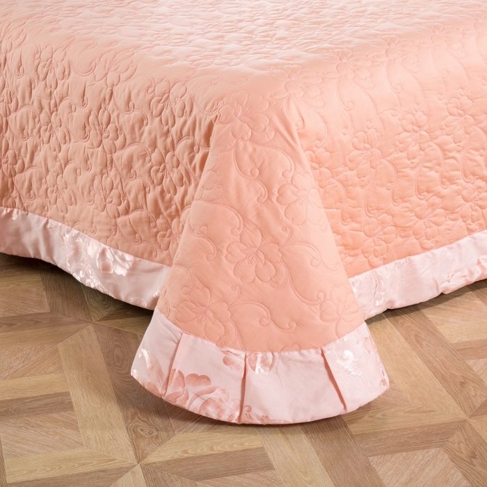 91家纺网 家纺一手货源 找家纺 OL家纺 2025新款亲肤丝加棉提花四件套 蜜月花期-象牙玉