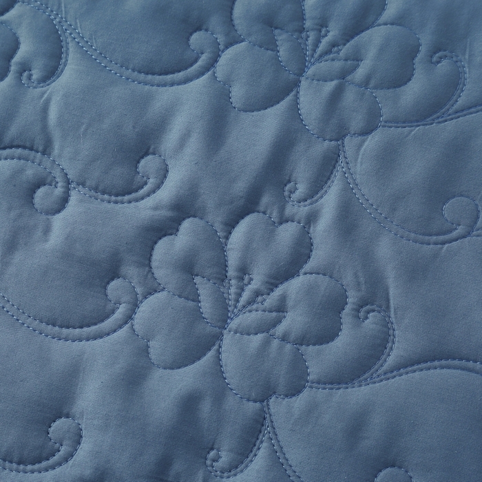 91家纺网 家纺一手货源 找家纺 OL家纺 2025新款亲肤丝加棉提花四件套 莫奈情怀-浅兰