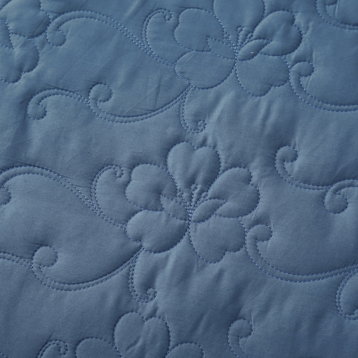 91家纺网 家纺一手货源 找家纺 OL家纺 2025新款亲肤丝加棉提花四件套 莫奈情怀-浅兰