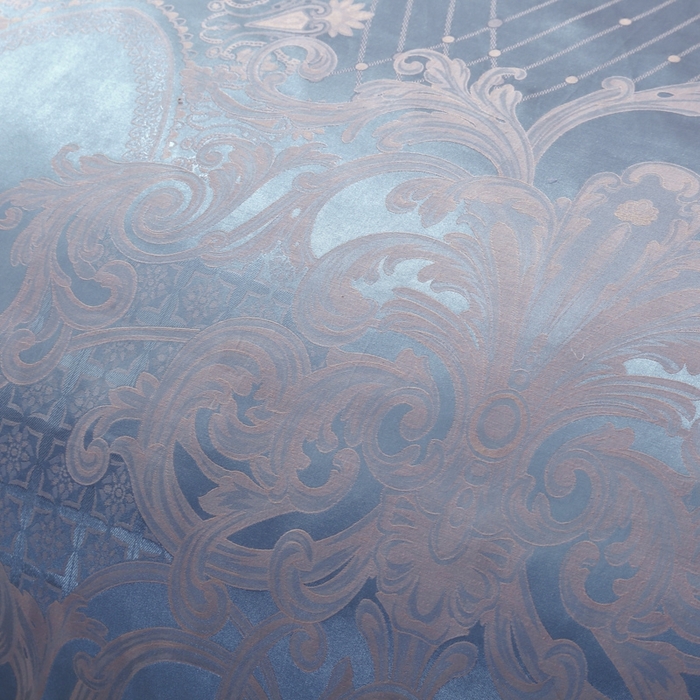 91家纺网 家纺一手货源 找家纺 OL家纺 2025新款亲肤丝加棉提花四件套 莫奈情怀-浅兰